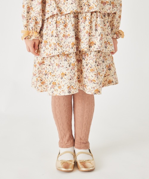 ever closet（エバークローゼット）の「ニットジャガード レギンス（レギンス/スパッツ・キッズ・ライトグレー/ブラック/アイボリー/ピンク/グレー系その他/モカ・80ｃｍ/90cm/110cm/100cm/120cm/130cm/140cm）」の5枚目の写真