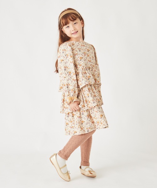ever closet（エバークローゼット）の「ニットジャガード レギンス（レギンス/スパッツ・キッズ・ライトグレー/ブラック/アイボリー/ピンク/グレー系その他/モカ・80ｃｍ/90cm/110cm/100cm/120cm/130cm/140cm）」の11枚目の写真