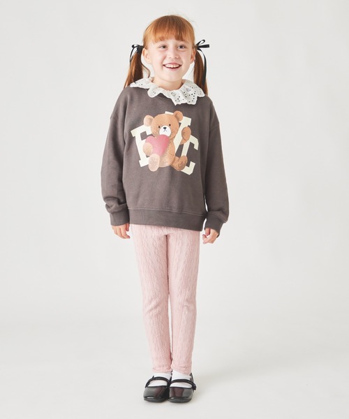 ever closet（エバークローゼット）の「ニットジャガード レギンス（レギンス/スパッツ・キッズ・ライトグレー/ブラック/アイボリー/ピンク/グレー系その他/モカ・80ｃｍ/90cm/110cm/100cm/120cm/130cm/140cm）」の12枚目の写真