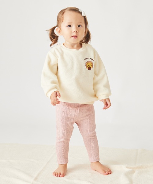 ever closet（エバークローゼット）の「ニットジャガード レギンス（レギンス/スパッツ・キッズ・ライトグレー/ブラック/アイボリー/ピンク/グレー系その他/モカ・80ｃｍ/90cm/110cm/100cm/120cm/130cm/140cm）」の13枚目の写真