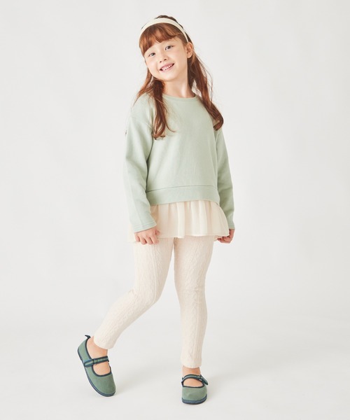 ever closet（エバークローゼット）の「ニットジャガード レギンス（レギンス/スパッツ・キッズ・ライトグレー/ブラック/アイボリー/ピンク/グレー系その他/モカ・80ｃｍ/90cm/110cm/100cm/120cm/130cm/140cm）」の21枚目の写真