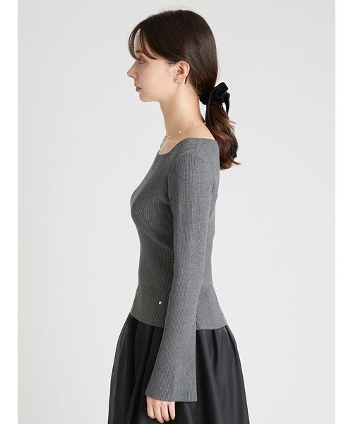 スクエアネックリブニットプルオーバー（ニット/セーター）｜CELFORD