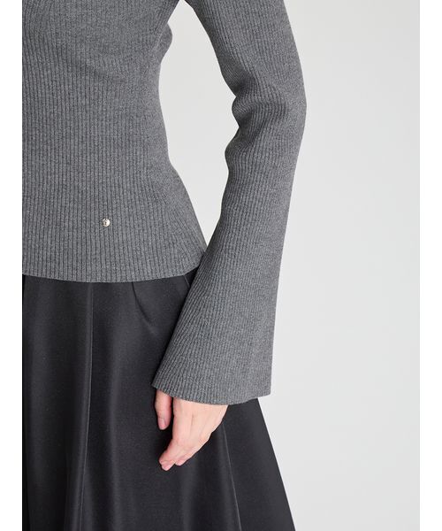 スクエアネックリブニットプルオーバー（ニット/セーター）｜CELFORD