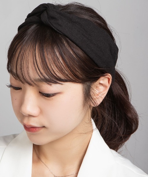 ♥️ハンドメイド 幅広ターバン シフォン×ジョーゼット セール】ワイド ツイスト ヘアターバン（ヘアバンド）｜kirakiraShop
