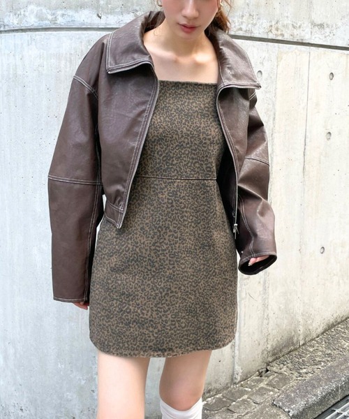 3.3 Field Trip （3.3フィールドトリップ）の「3.3 Field Trip／アソートキャミワンピース（ワンピース・レディース・ブラック/ブラウン/その他1/キャメル・SMALL/MEDIUM）」の4枚目の写真