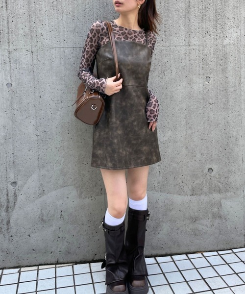 3.3 Field Trip （3.3フィールドトリップ）の「3.3 Field Trip／アソートキャミワンピース（ワンピース・レディース・ブラック/ブラウン/その他1/キャメル・SMALL/MEDIUM）」の7枚目の写真