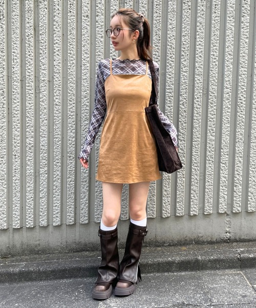 3.3 Field Trip （3.3フィールドトリップ）の「3.3 Field Trip／アソートキャミワンピース（ワンピース・レディース・ブラック/ブラウン/その他1/キャメル・SMALL/MEDIUM）」の9枚目の写真