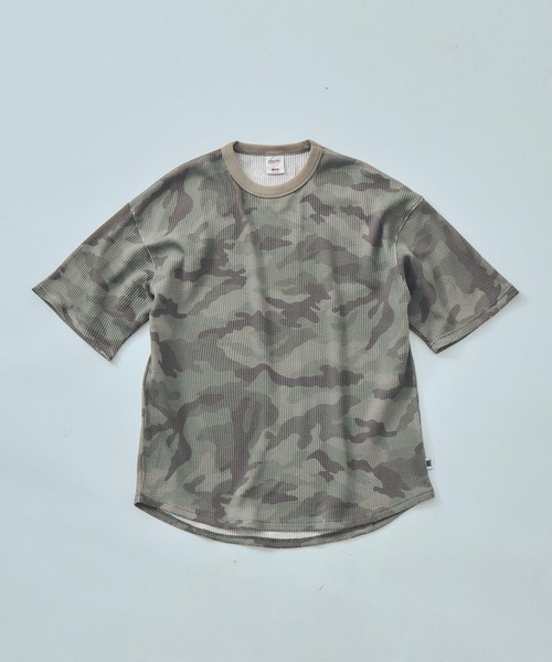 B.C STOCK（ベーセーストック）の「【ANTS & ELEPHANTS】レイヤード ワッフル 半袖Tシャツ（Tシャツ/カットソー・メンズ・ホワイト/ブラック/グレー・MEDIUM/LARGE）」の3枚目の写真