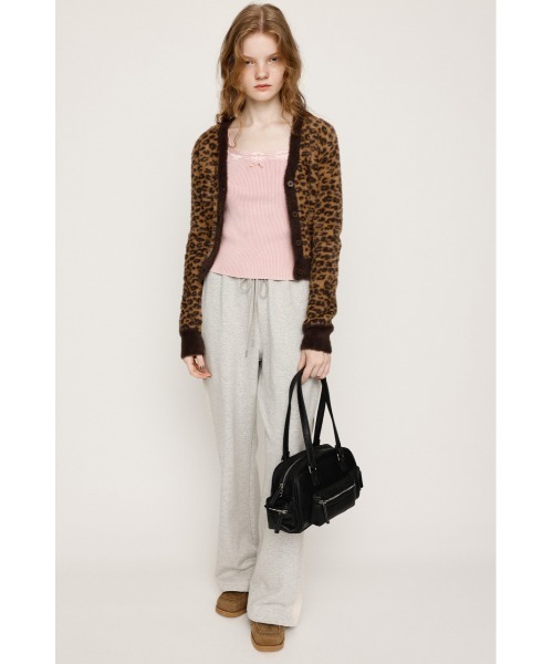 SLY（スライ）の「MINI SHAGGY V/N CD ミニ シャギー Vネック カーディガン 秋服（カーディガン/ボレロ・レディース・アイボリー/ブラウン系その他2/ライトブラック・FREE）」の12枚目の写真