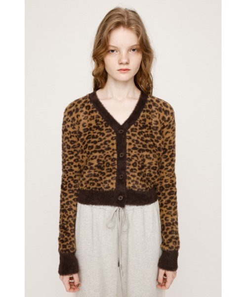 SLY（スライ）の「MINI SHAGGY V/N CD ミニ シャギー Vネック カーディガン 秋服（カーディガン/ボレロ・レディース・アイボリー/ブラウン系その他2/ライトブラック・FREE）」の15枚目の写真