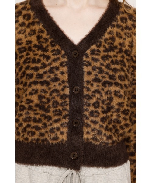 SLY（スライ）の「MINI SHAGGY V/N CD ミニ シャギー Vネック カーディガン 秋服（カーディガン/ボレロ・レディース・アイボリー/ブラウン系その他2/ライトブラック・FREE）」の18枚目の写真