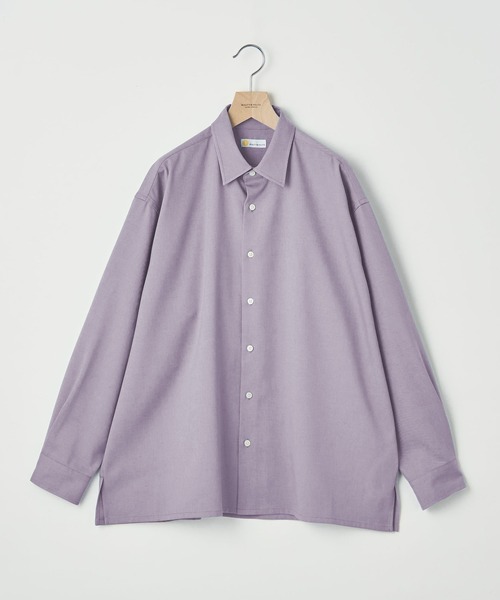 info. BEAUTY&YOUTH（インフォビューティアンドユース）の「【マルチサイズ】メランジ ポリエステルツイル バルーンシャツ（シャツ/ブラウス・メンズ・ライトブルー/ブラック/ライラック/モカ/オフホワイト/ライトグレー/ダークブラウン/ライム・マルチサイズ）」の8枚目の写真