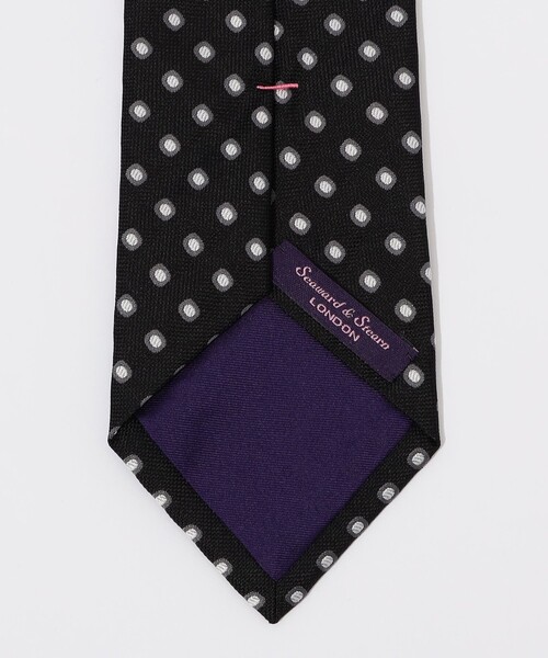 Seaward&stearn(シーワードスターン)の「Seaward & Stearn シルクジャガード ドット柄ネクタイ(ネクタイ・メンズ・ブラック系その他・FREE)」の4枚目の写真