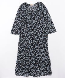 フローラル ジョーゼット マキシ ドレス