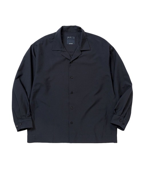 meanswhile(ミーンズワイル)の「Tropical Side Slit Open Collar L/S SH(シャツ/ブラウス・メンズ・ベージュ系その他/オフホワイト/ネイビー・3(L)/2(M)/4(XL)/1(S))」の1枚目の写真