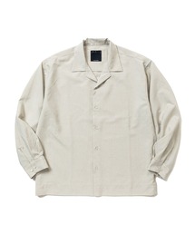 Tropical Side Slit Open Collar L/S SH