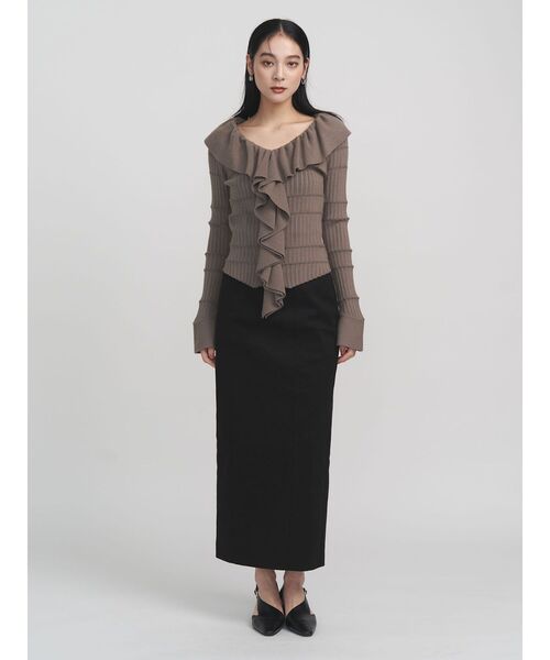 セール】ラッフルフリルニットプルオーバー（ニット/セーター