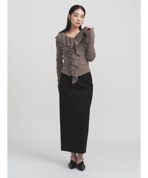 ラッフルフリルニットプルオーバー（ニット/セーター