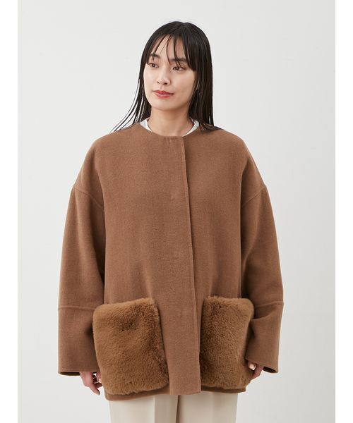 極美品✨エンポリオアルマーニ レザー チェスターコート 2way ファー 極美品✨エンポリオアルマーニ レザー チェスターコート 2way ファー