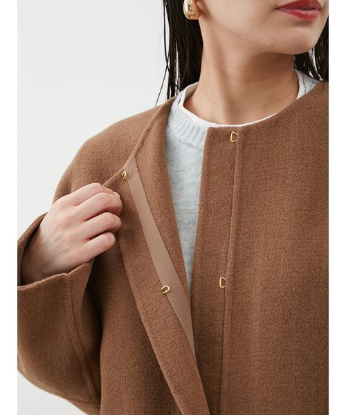 WEB限定カラー】2wayファーポケットリバーコート（チェスターコート