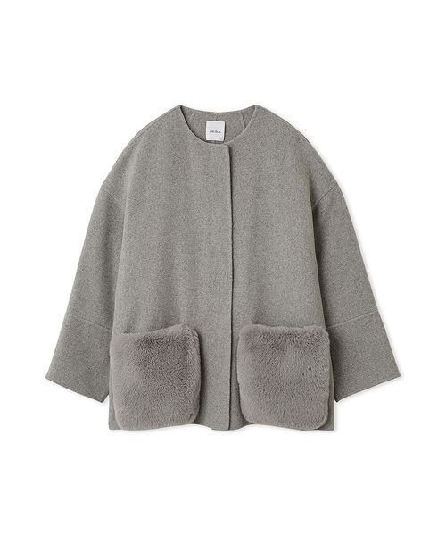 WEB限定カラー】2wayファーポケットリバーコート（チェスターコート