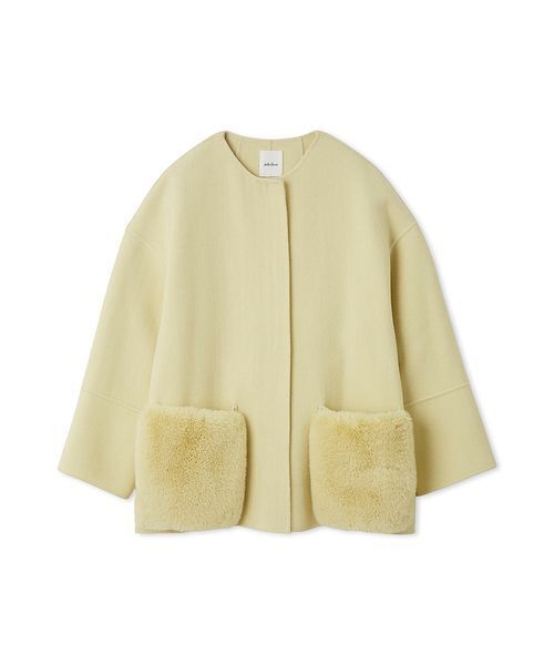 WEB限定カラー】2wayファーポケットリバーコート（チェスターコート