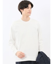 TAKA-Q（タカキュー）の「【ストレッチ シルケットコットン】m.f.エディトリアル メンズ スロープネック 長袖Tシャツ（Tシャツ/カットソー・メンズ）」