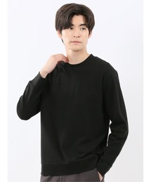 ストレッチ 綿100% コットン シルケットスムス 無地 スロープネック 長袖 Ｔシャツ ドレスT メンズ