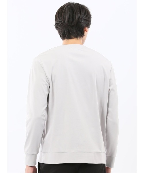 TAKA-Q（タカキュー）の「【ストレッチ シルケットコットン】m.f.エディトリアル メンズ スロープネック 長袖Tシャツ（Tシャツ/カットソー・メンズ・グレー/ブラック/ホワイト/ブラウン・MEDIUM/LARGE/X-LARGE）」の19枚目の写真