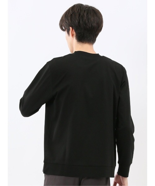 TAKA-Q（タカキュー）の「【ストレッチ シルケットコットン】m.f.エディトリアル メンズ スロープネック 長袖Tシャツ（Tシャツ/カットソー・メンズ・グレー/ブラック/ホワイト/ブラウン・MEDIUM/LARGE/X-LARGE）」の8枚目の写真