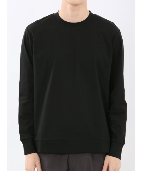 TAKA-Q（タカキュー）の「【ストレッチ シルケットコットン】m.f.エディトリアル メンズ スロープネック 長袖Tシャツ（Tシャツ/カットソー・メンズ・グレー/ブラック/ホワイト/ブラウン・MEDIUM/LARGE/X-LARGE）」の11枚目の写真