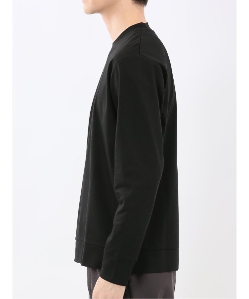 TAKA-Q（タカキュー）の「【ストレッチ シルケットコットン】m.f.エディトリアル メンズ スロープネック 長袖Tシャツ（Tシャツ/カットソー・メンズ・グレー/ブラック/ホワイト/ブラウン・MEDIUM/LARGE/X-LARGE）」の12枚目の写真