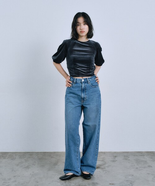 CODE A（コードエー）の「velvet ribbon pullover（シャツ/ブラウス・レディース・グレー/オフホワイト・00）」の4枚目の写真