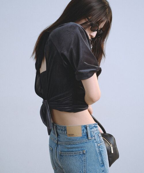 CODE A（コードエー）の「velvet ribbon pullover（シャツ/ブラウス・レディース・グレー/オフホワイト・00）」の6枚目の写真