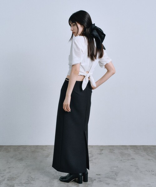 CODE A（コードエー）の「velvet ribbon pullover（シャツ/ブラウス・レディース・グレー/オフホワイト・00）」の11枚目の写真