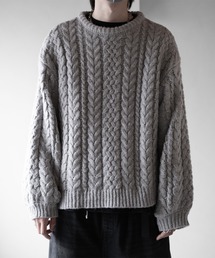 RUUBON | 【RUUBON】3.5G melange cable knit / 3.5G メランジケーブルニット(ニット/セーター)