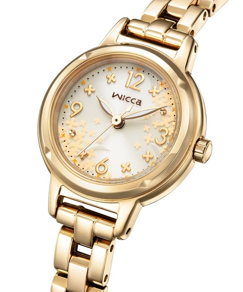 wicca(ウィッカ)の「wicca ウィッカ ソーラーテック 「キンモクセイ」をモチーフにした限定モデル(アナログ腕時計・レディース・ゴールド・FREE)」の5枚目の写真