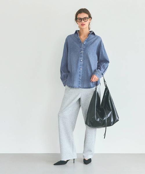 coca(coca)(コカ)の「ボリュームスリーブデニムシャツ(シャツ/ブラウス・レディース・ブルー・M/L/S)」の7枚目の写真