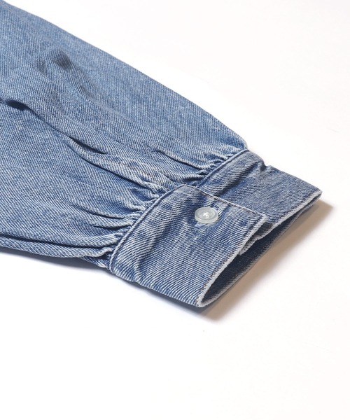 coca(coca)(コカ)の「ボリュームスリーブデニムシャツ(シャツ/ブラウス・レディース・ブルー・M/L/S)」の11枚目の写真