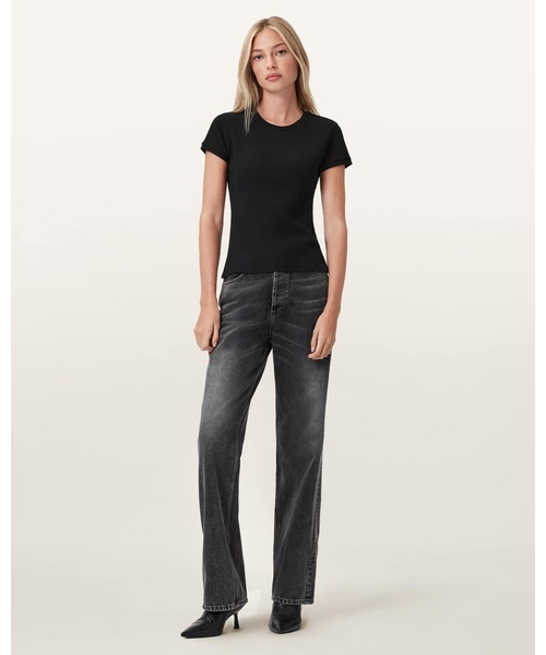 ALLSAINTS（オールセインツ）の「GIA SHORT SLEEVE T-SHIRT | GIA 半袖 Tシャツ（Tシャツ/カットソー・レディース・ブラック・XS）」の4枚目の写真