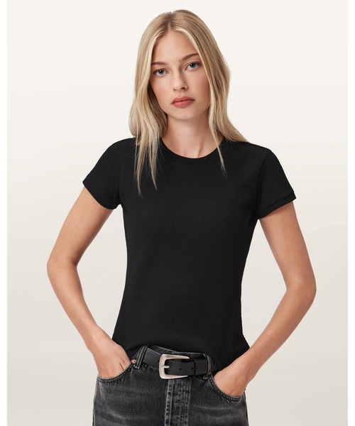 ALLSAINTS（オールセインツ）の「GIA SHORT SLEEVE T-SHIRT | GIA 半袖 Tシャツ（Tシャツ/カットソー・レディース・ブラック・XS）」の5枚目の写真