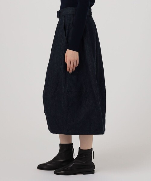 HAVERSACK(ハバーザック)の「【別注】HAVERSACK Cocoon デニムスカート(デニムスカート・レディース・ネイビー・0/1)」の4枚目の写真