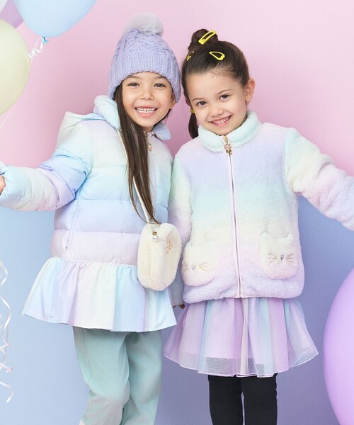 ANY（エニィ）の「【ドッキング可能】ネコボアブルゾン（ブルゾン・キッズ・アイボリー系/ライトグリーン系8/ブラック系/ベージュ系5/ライラック系8・130/100/110/120）」の17枚目の写真