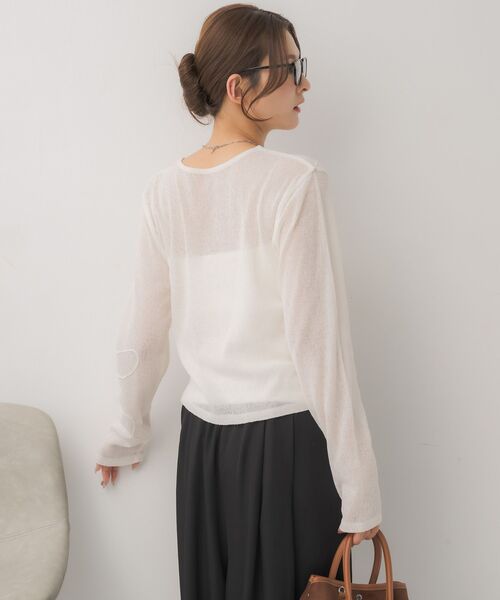 RETRO GIRL（レトロガール）の「モール刺繍ロンTEE（Tシャツ/カットソー・レディース・ピンク/ブラック/ナチュラル・FREE）」の14枚目の写真