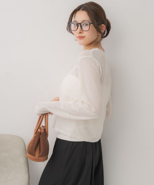 RETRO GIRL（レトロガール）の「モール刺繍ロンTEE（Tシャツ/カットソー・レディース・ピンク/ブラック/ナチュラル・FREE）」の15枚目の写真