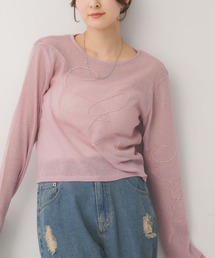 RETRO GIRL | モール刺繍ロンTEE(Tシャツ/カットソー)