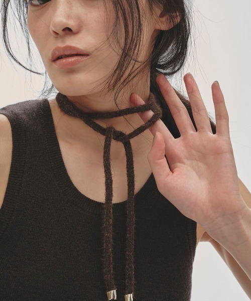TODAYFUL(gDfCt)Knit Ribbon Choker(`[J[)