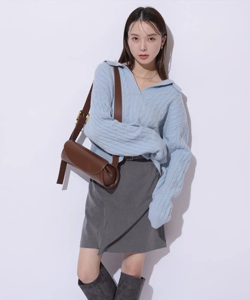 スカート my. ベルト付きミニスカート（スカート）｜Mystrada（マイストラーダ）の