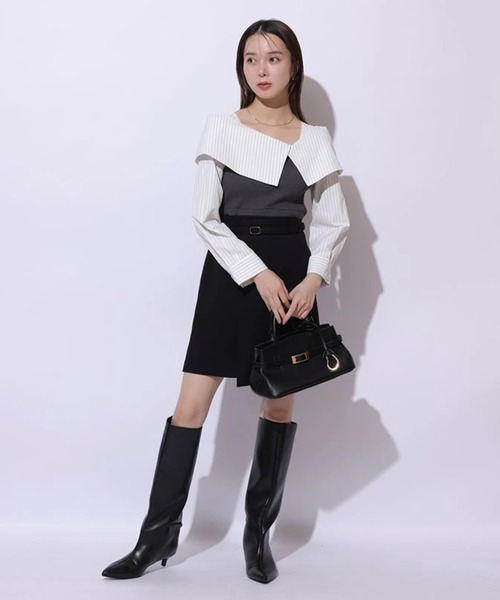 ベルト付きミニスカート（スカート）｜Mystrada（マイストラーダ