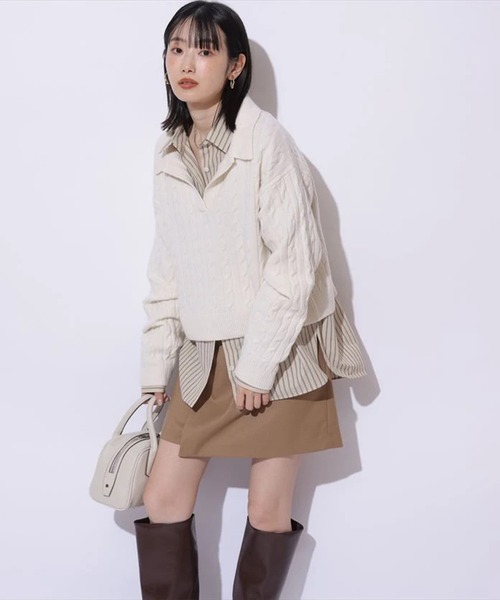 スカート my. ベルト付きミニスカート（スカート）｜Mystrada（マイストラーダ）の